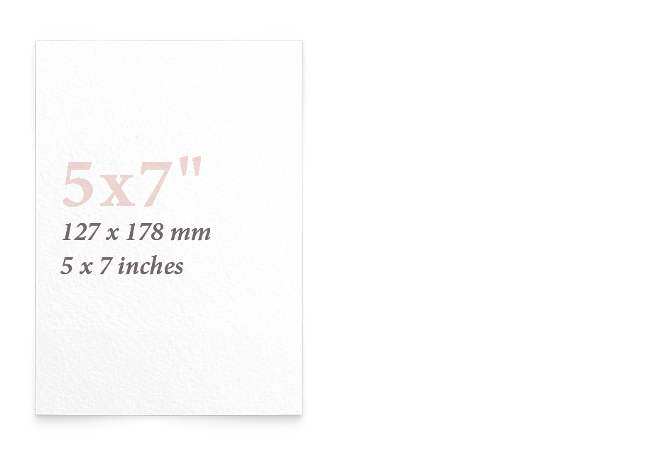5 by 7 inch card