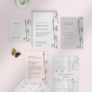 Bamboo - Meditative - Reception Invitation Suite