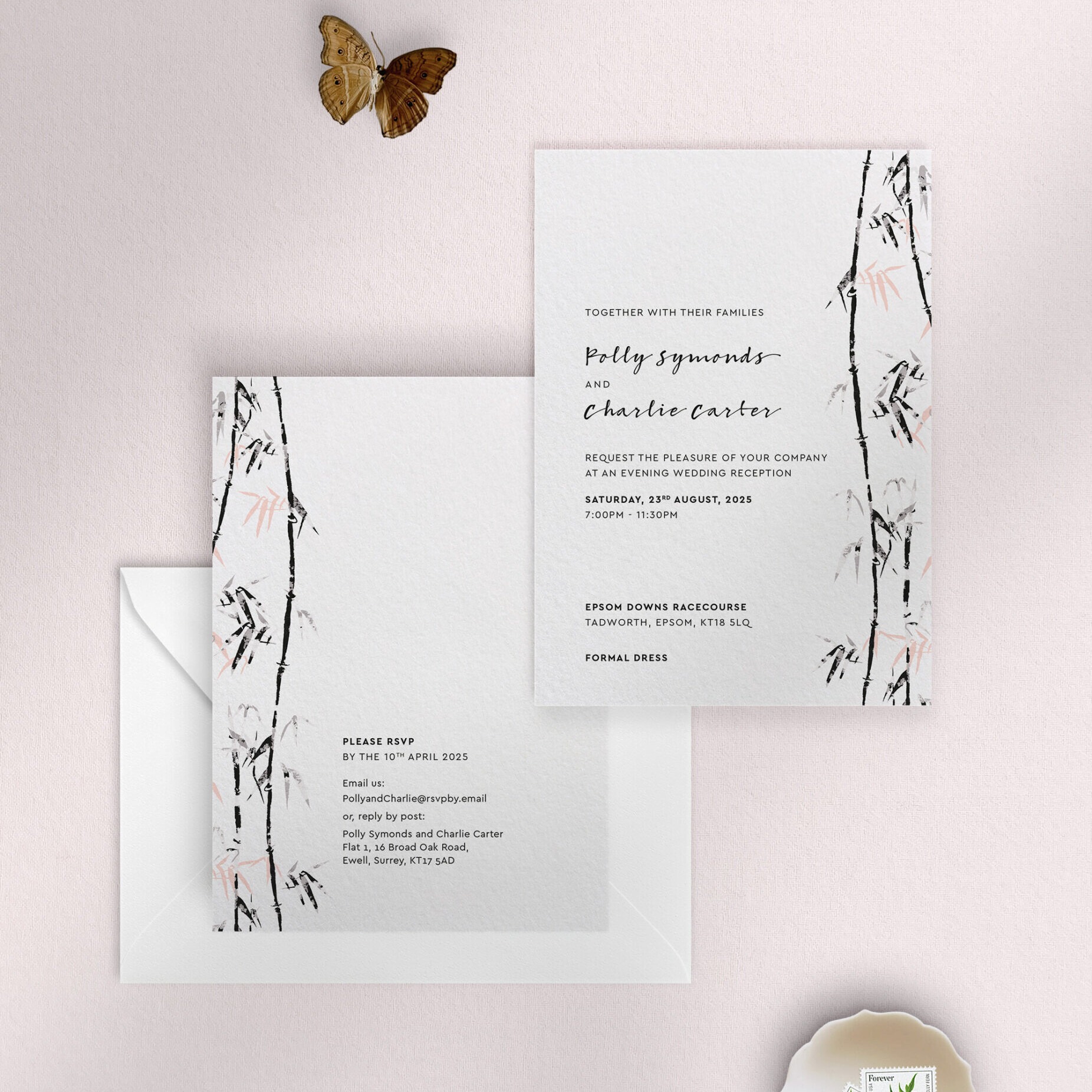 Bamboo - Meditative - Reception Invitation