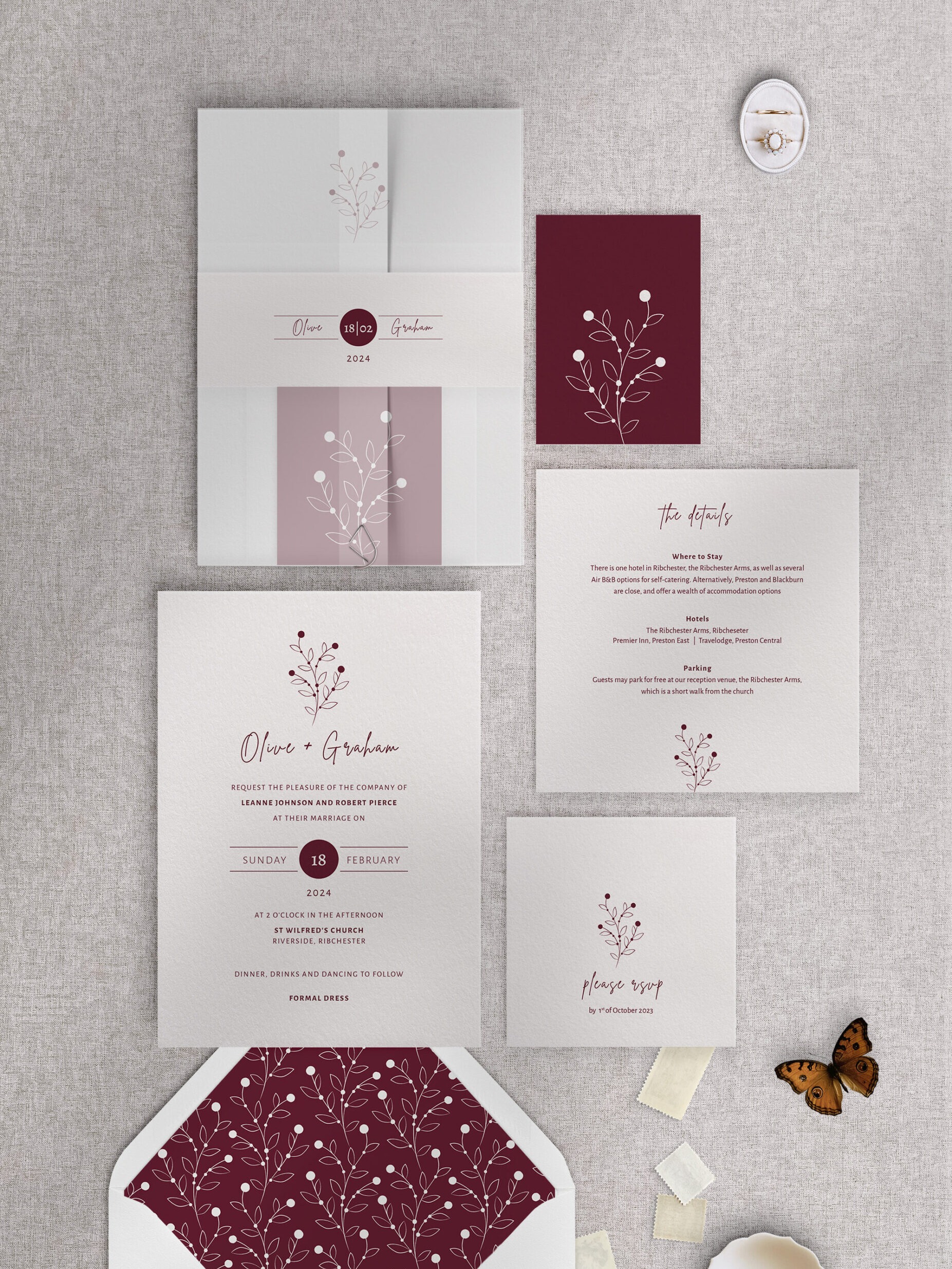 Berry Bloom - Autumn - Wedding Invitation Suite