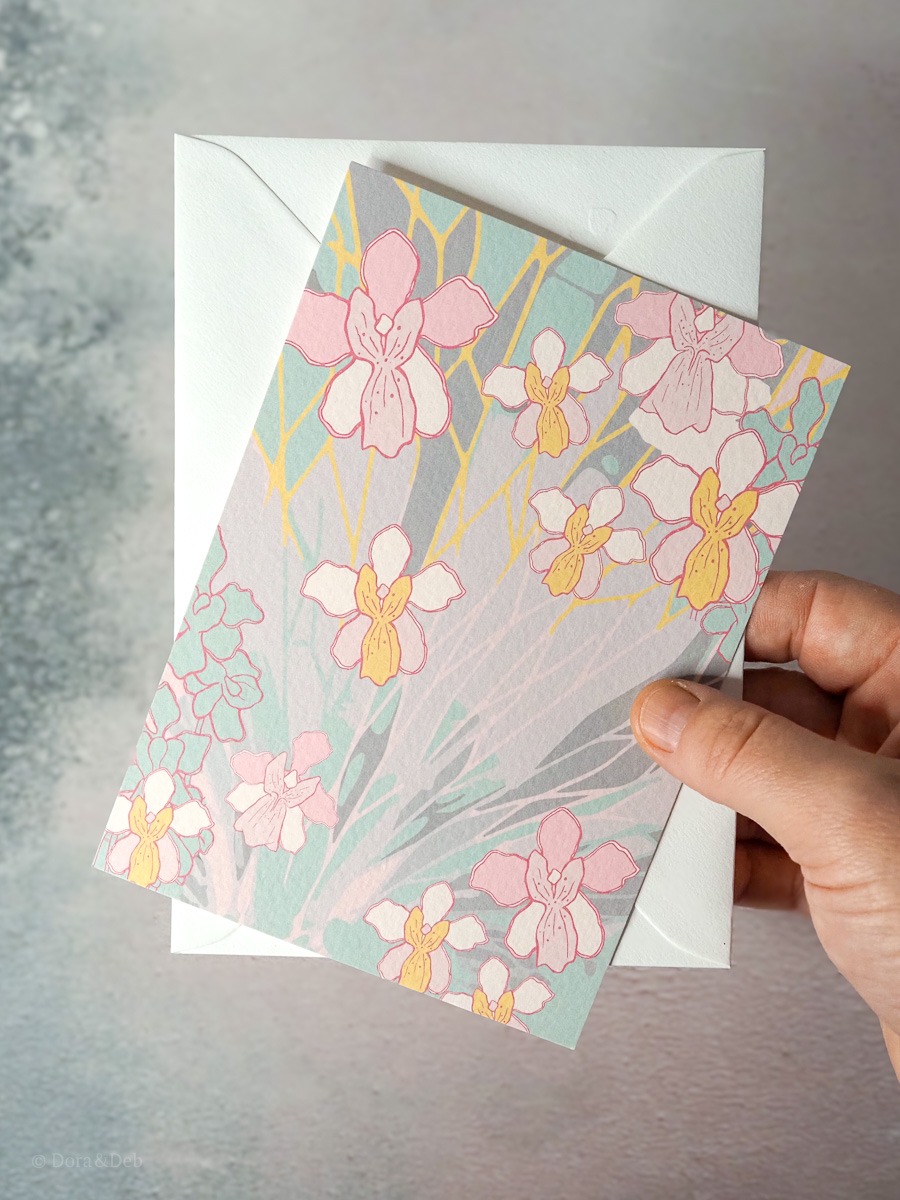 Singapore A6 Save the Date in Pastel, Printed on 'The Italian' - Reverse of Card