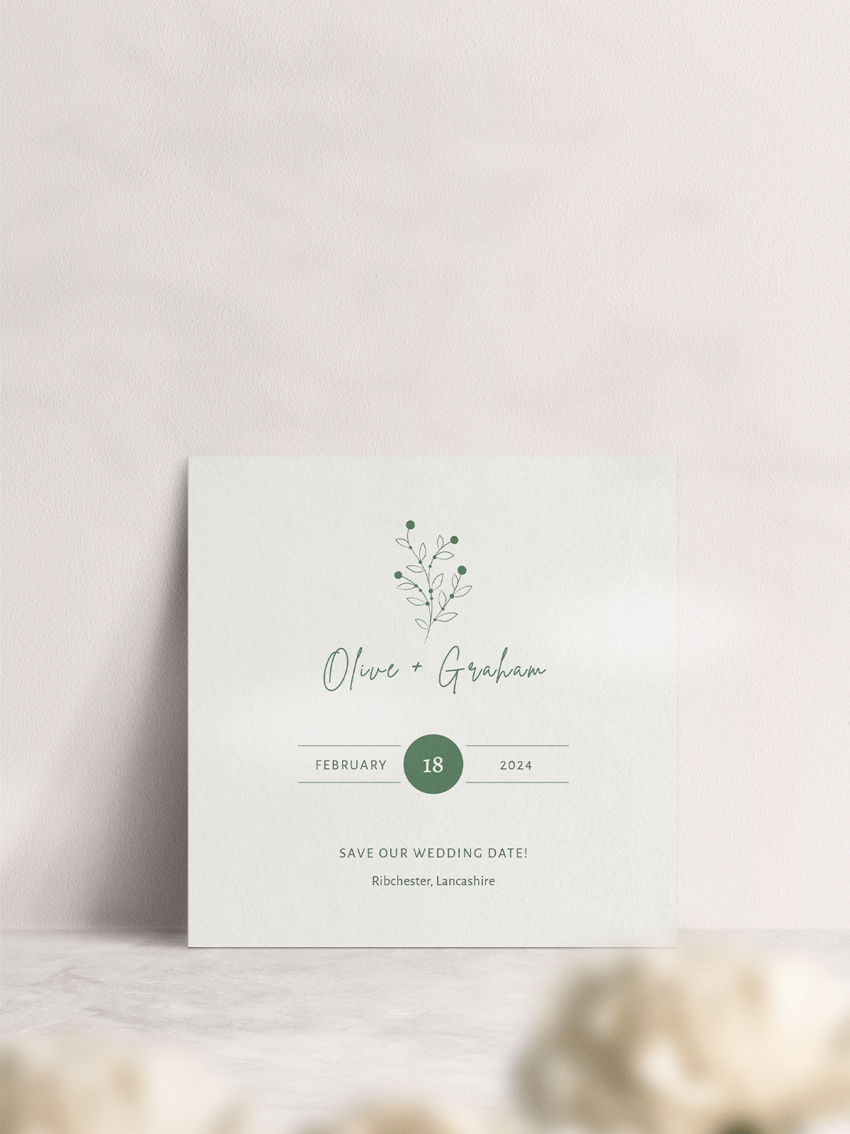 Berry Bloom Large Save the Date in 'Spring' - Front