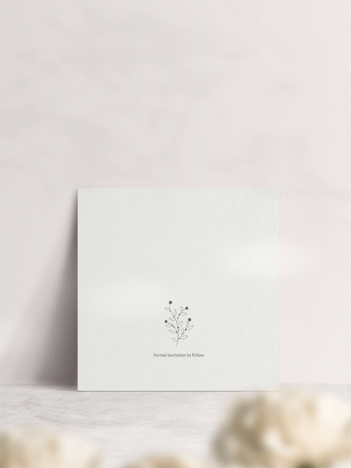Berry Bloom Large Save the Date in 'Spring' - Back