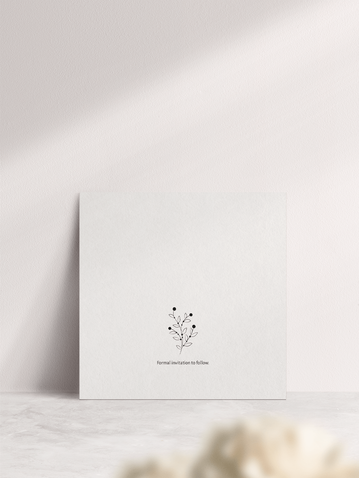Berry Bloom Large Save the Date in 'Winter' - Back