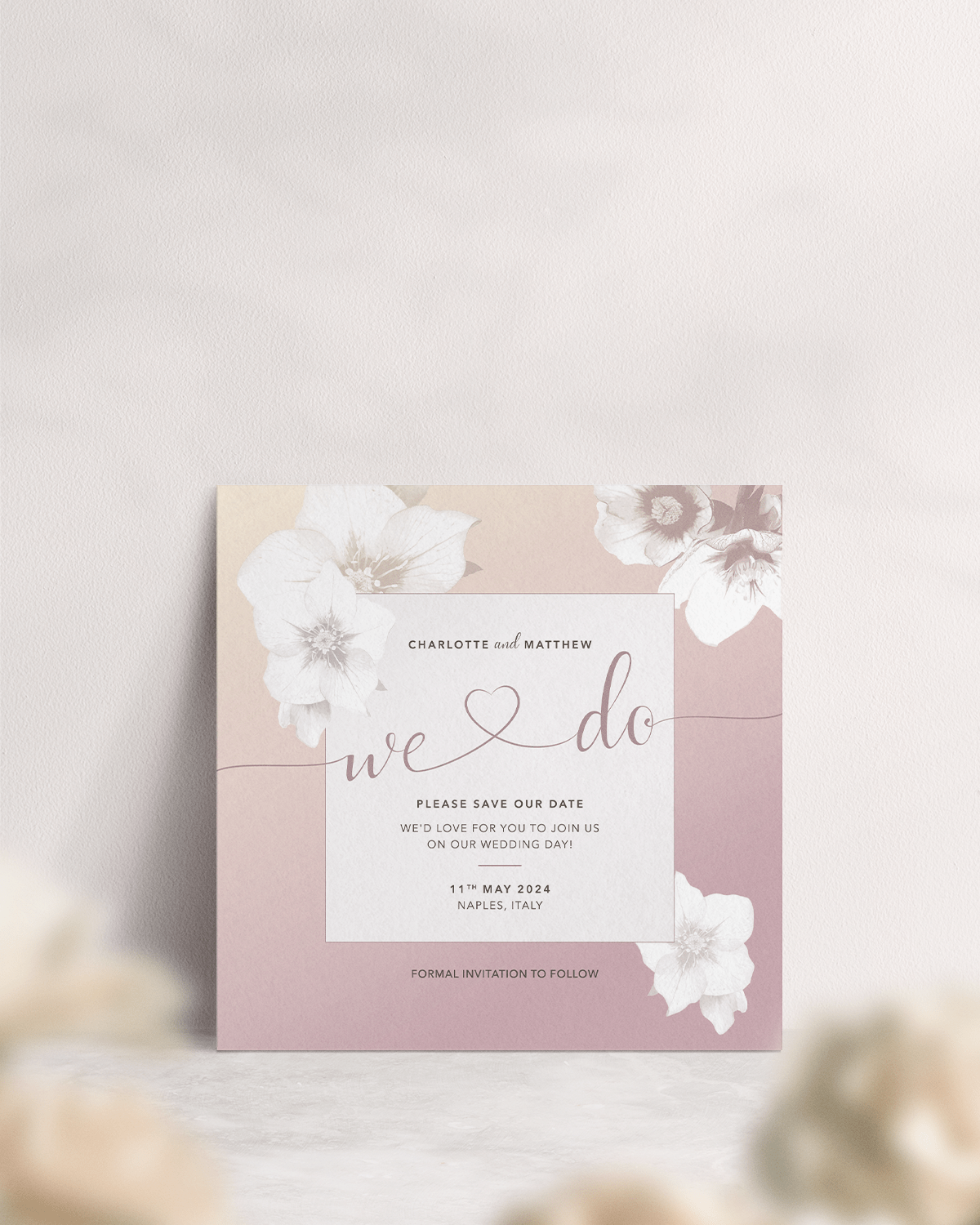 Napoli Large Save the Date - Gelato - Front of Card