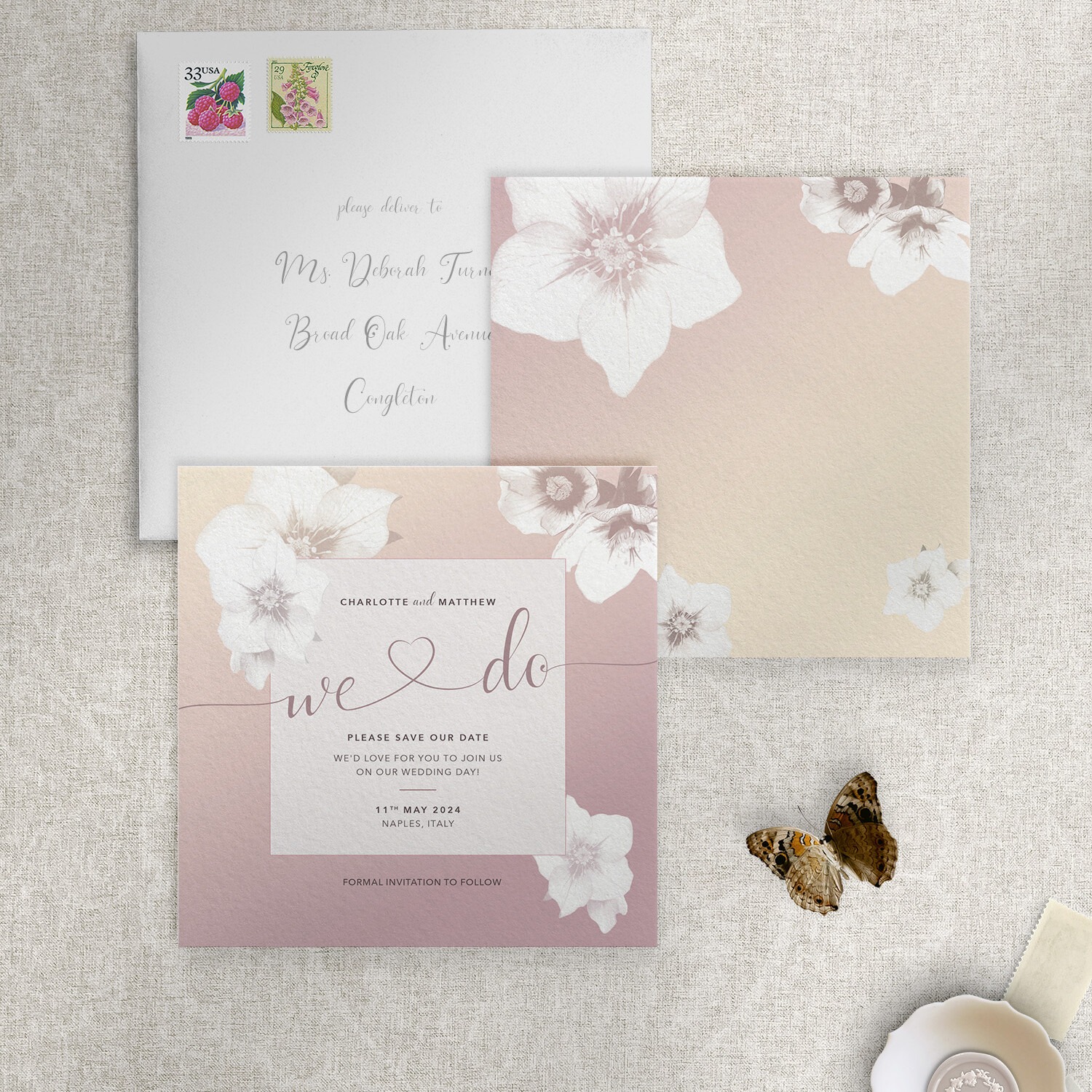 Napoli - Gelato - Save the Date Card - Square