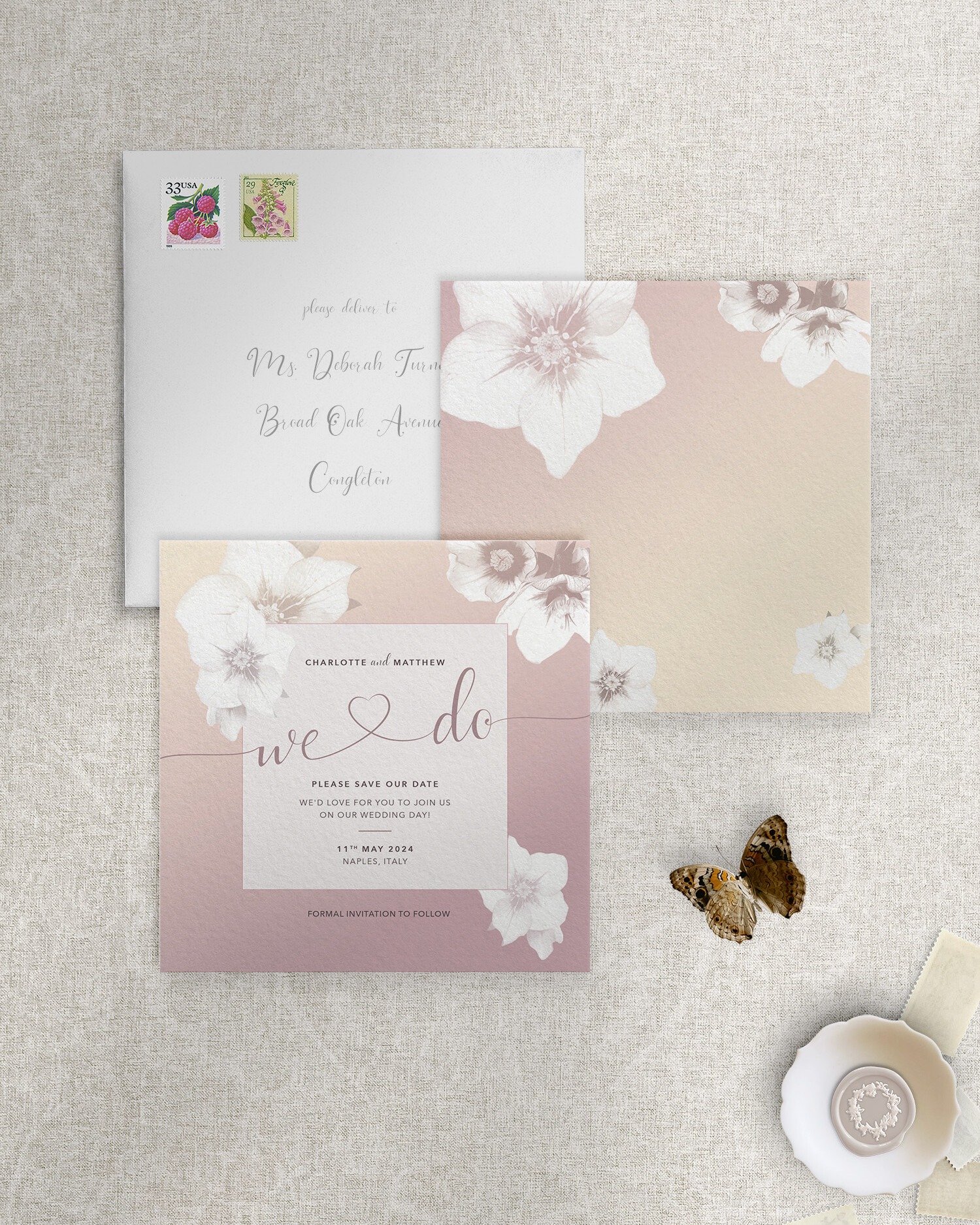 Napoli - Gelato - Save the Date Card - Square