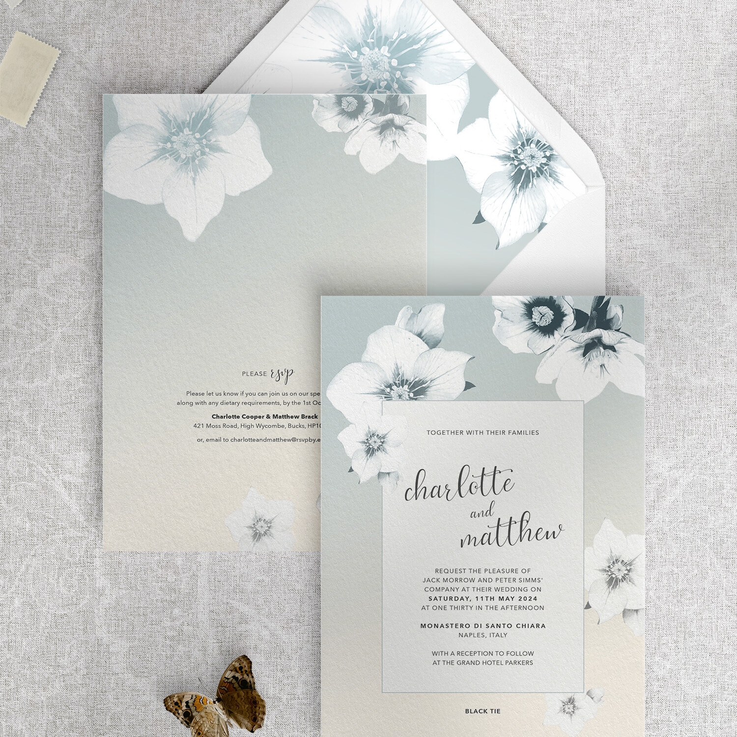 Napoli - Morning Mist - Wedding Invitation