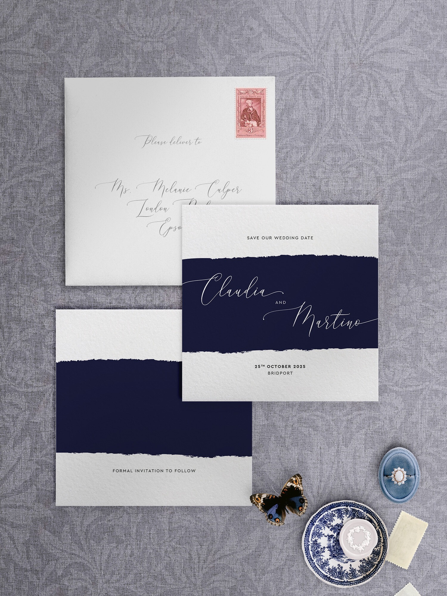 Simplicity - Midnight - Save the Date Square