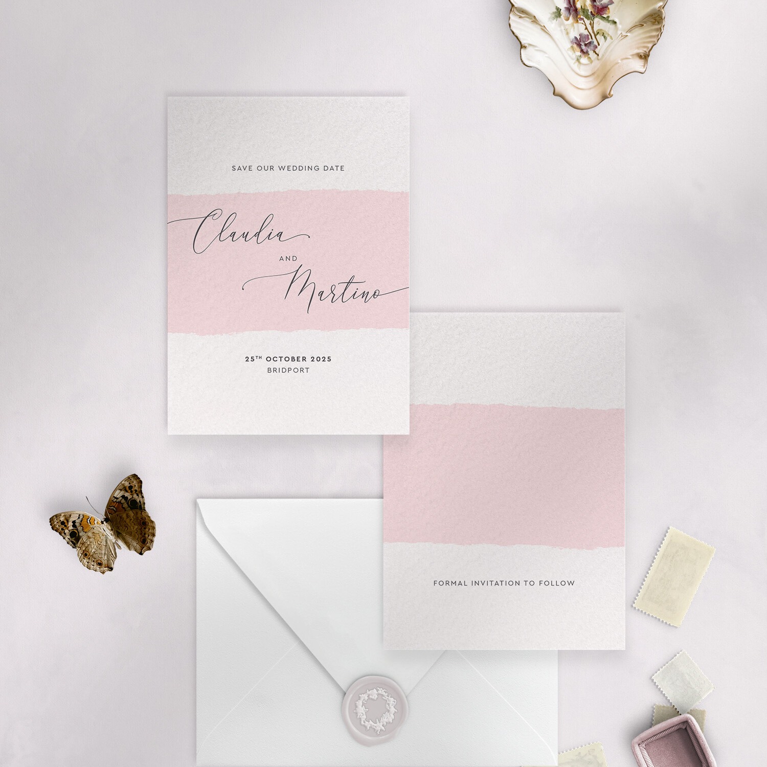 Simplicity - Soft Pink - Save the Date A6