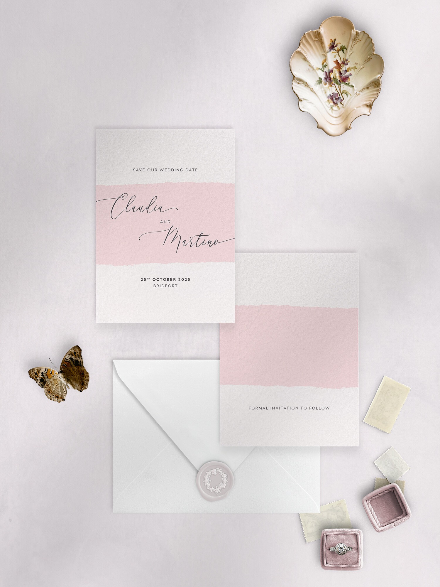 Simplicity - Soft Pink - Save the Date A6