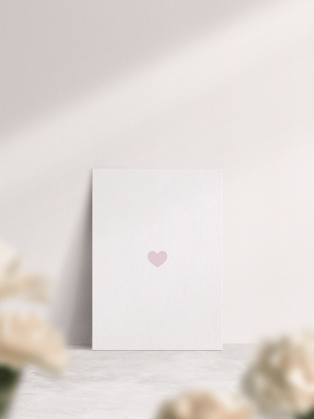 Modern Romance Wedding Save the Date in 'Pretty in Pink'. Back of Card.