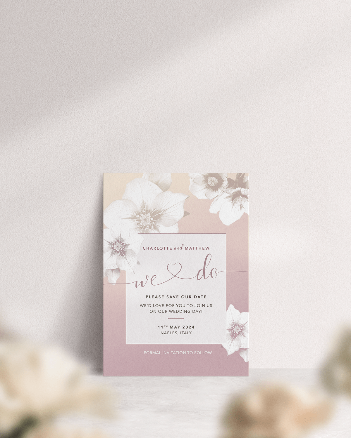 Napoli in Gelato, Small Save the Date Card - Front