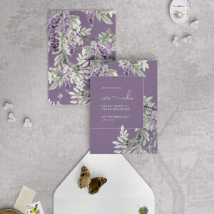 Wisteria Falls - Lilac-Plum - Small Save Date