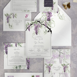 Wisteria Falls - Morning Light - Wedding Invitation Suite