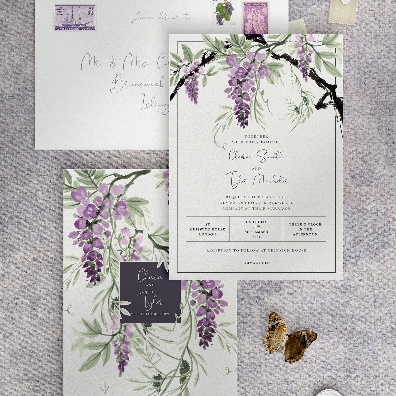Wisteria Falls - Morning Light - Wedding Invitation