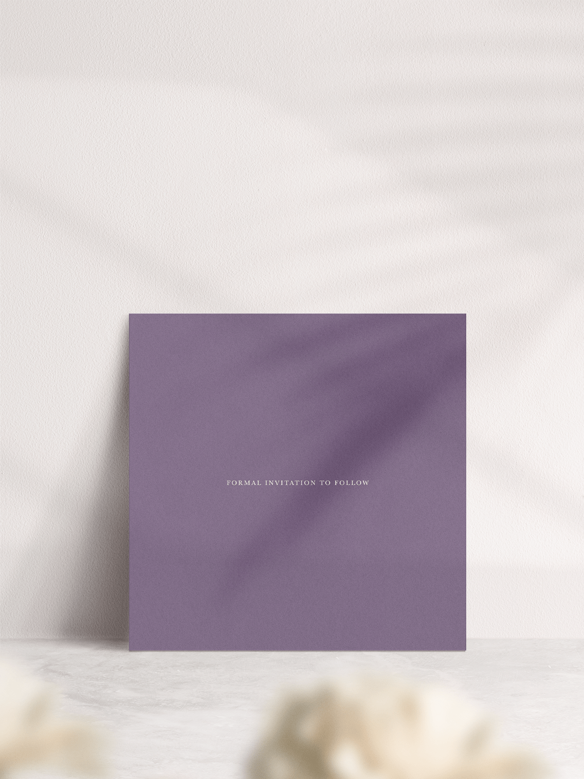 Wisteria Large Save the Date - Lilac-Plum - Back of Card