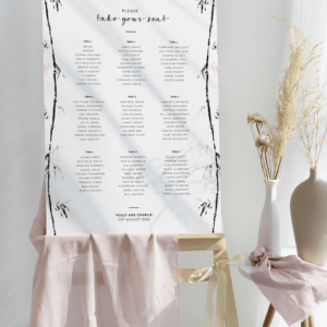 White Bamboo Table Plan - Portrait