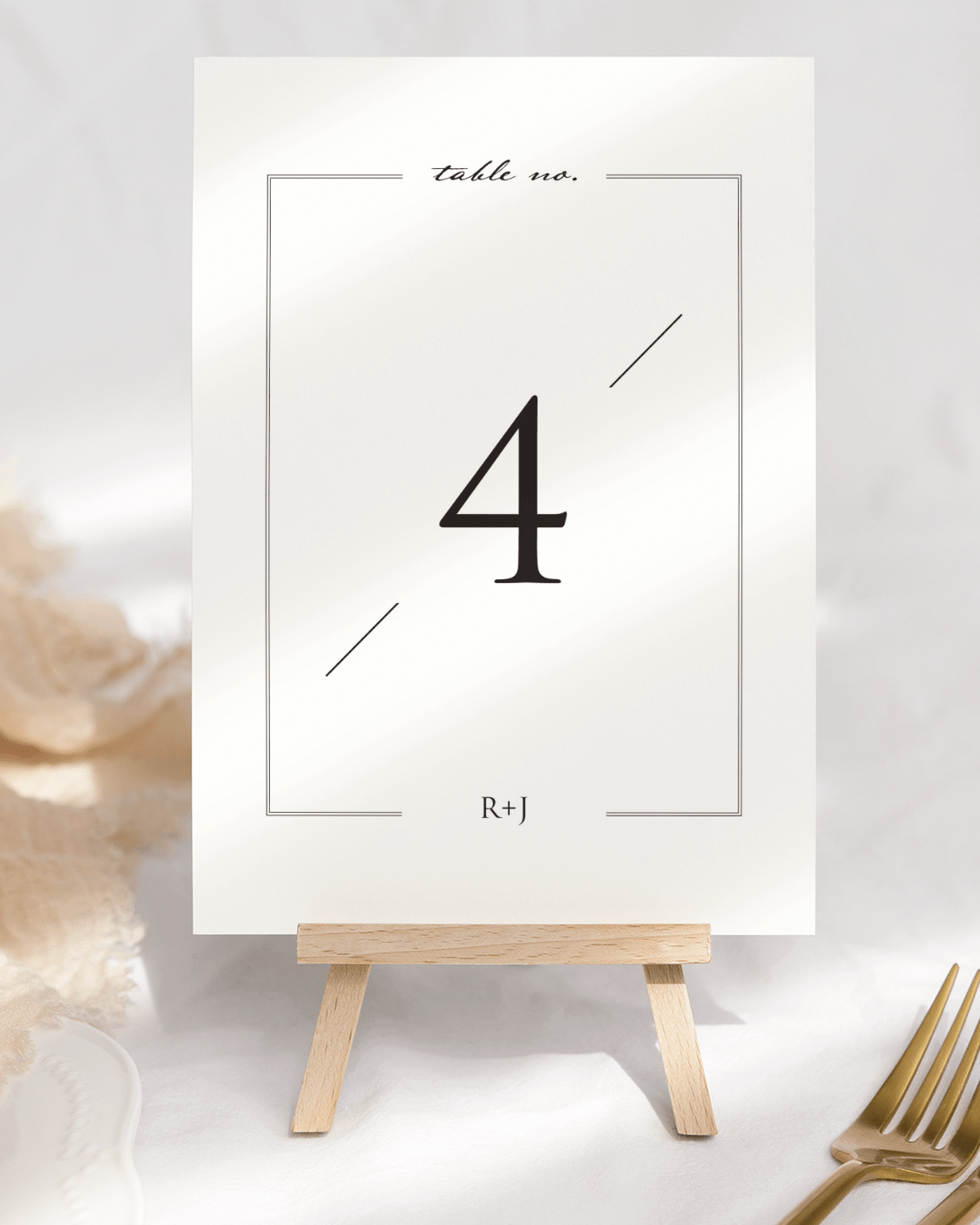 Love Story Black and White Table Numbers - White