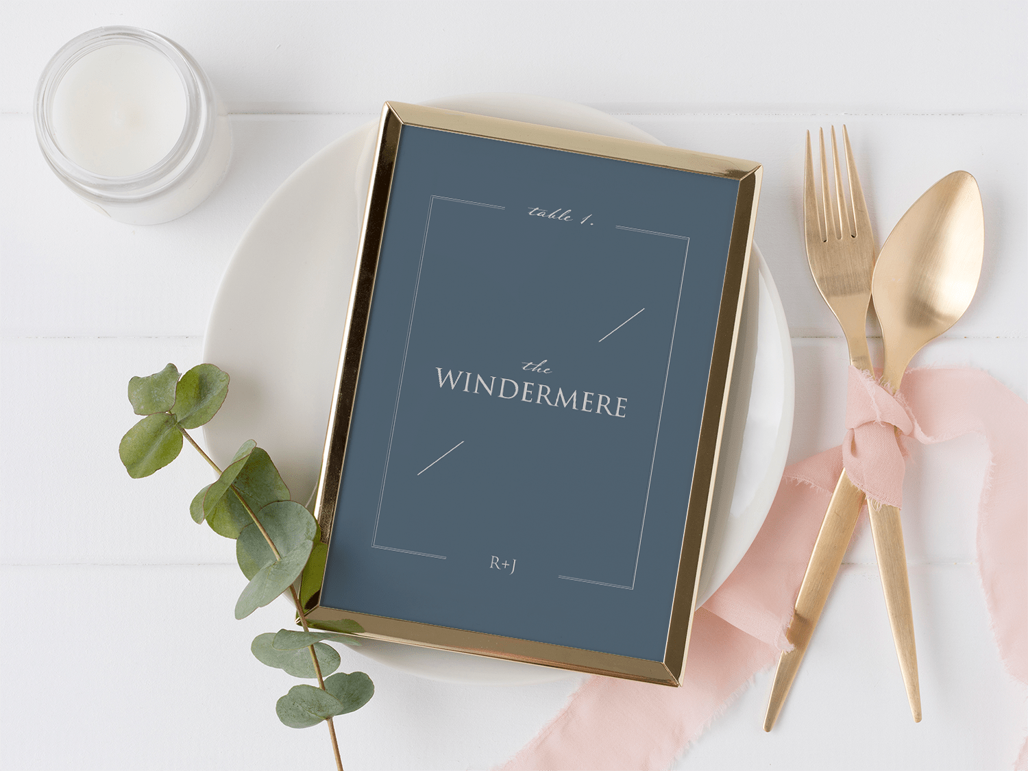 Love Story Table Number Card - Table Name Style