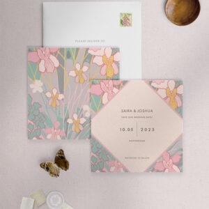 Orchid Garden in Pastel - Save the Date Card - Square