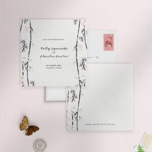 Bamboo in Meditative - Save the Date Card - Square