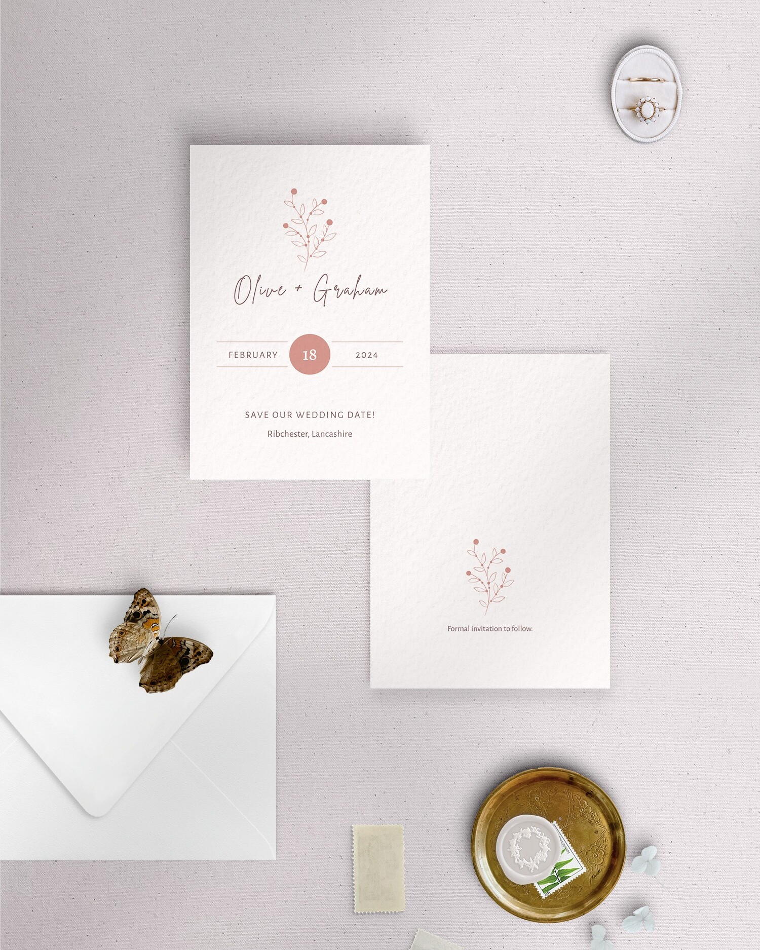 Berry Bloom in Summer - Save the Date Card - A6