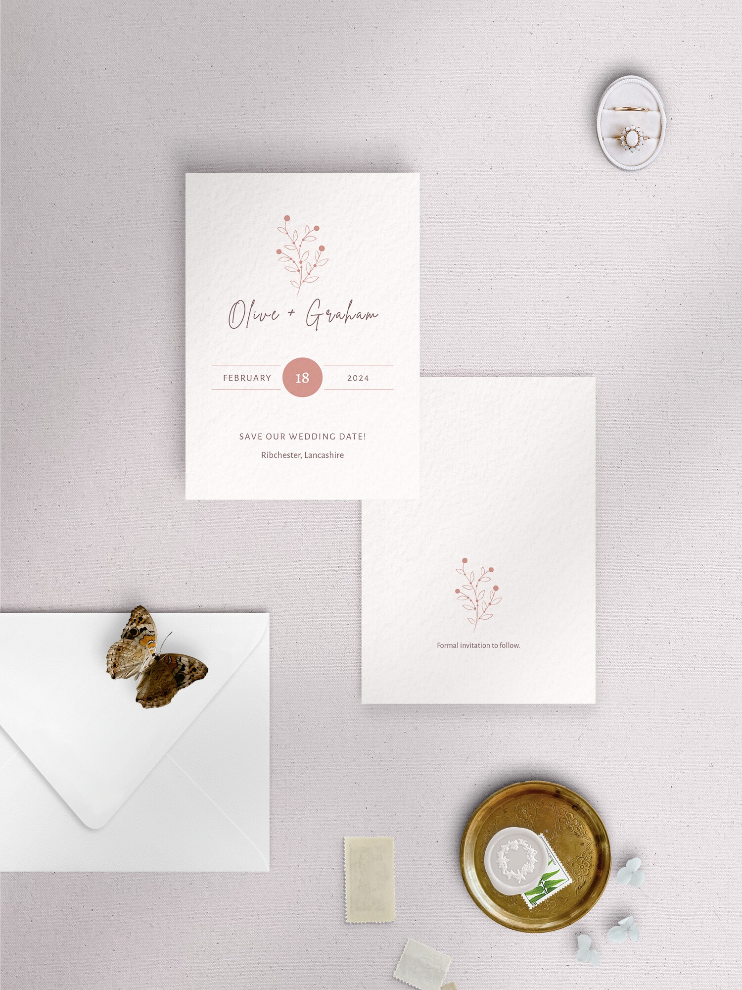 Berry Bloom in Summer - Save the Date Card - A6