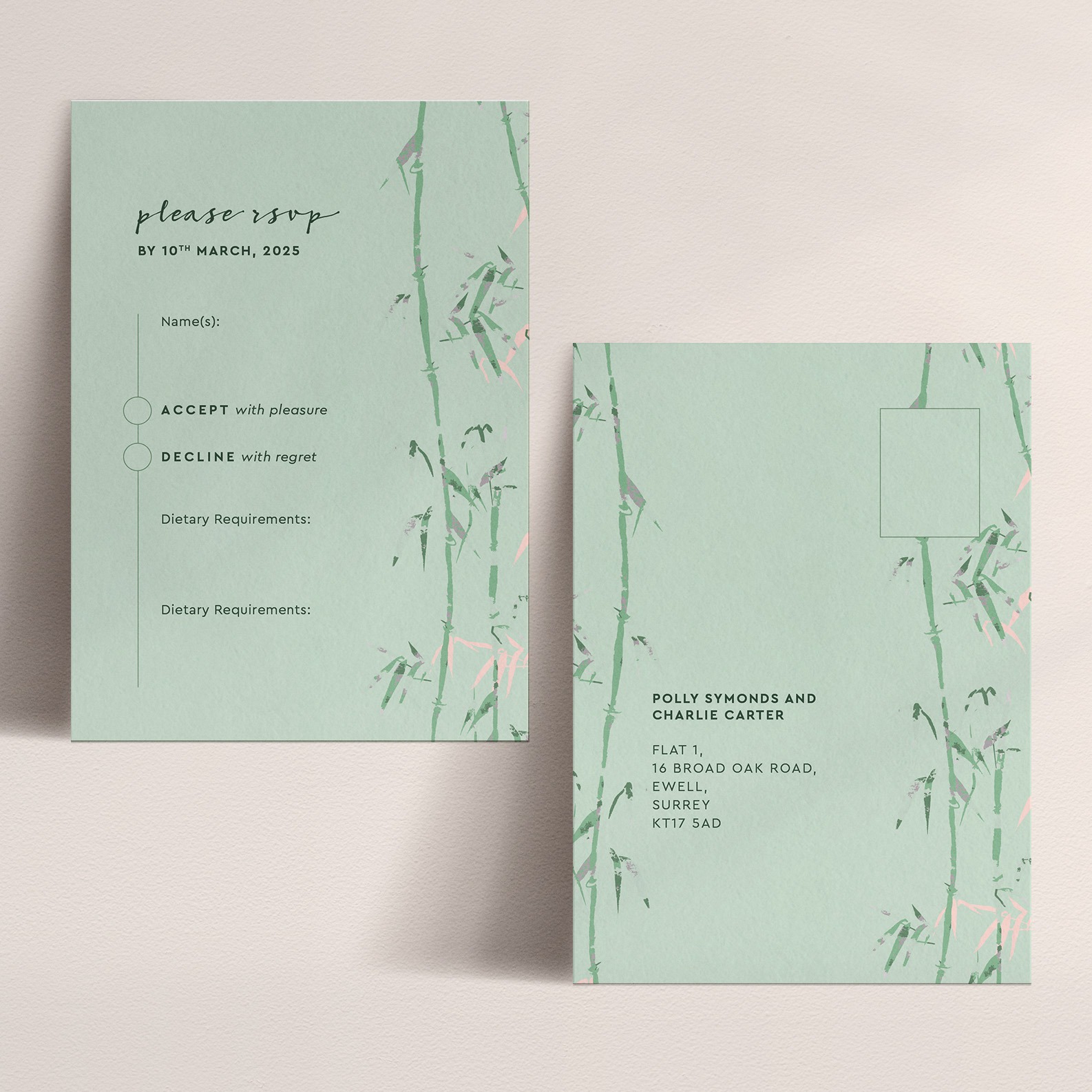 Bamboo Zen RSVP Postcard