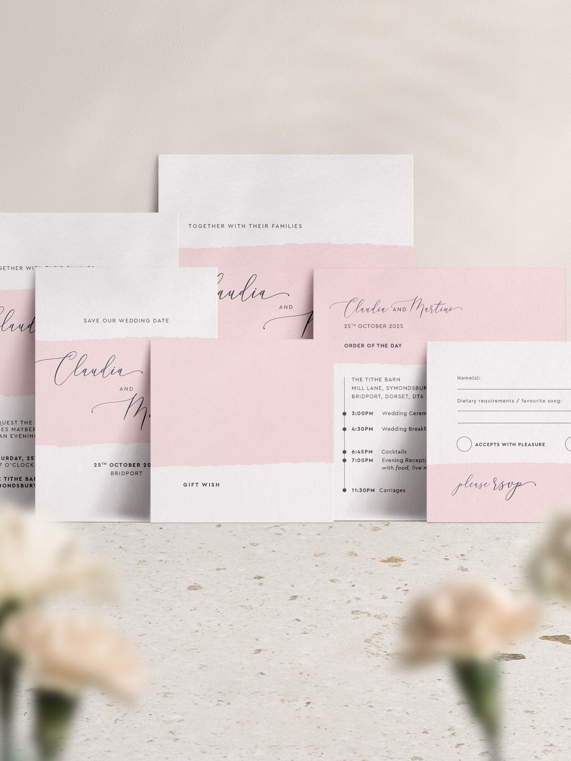 Simplicity Stripe Collection in Soft Pink
