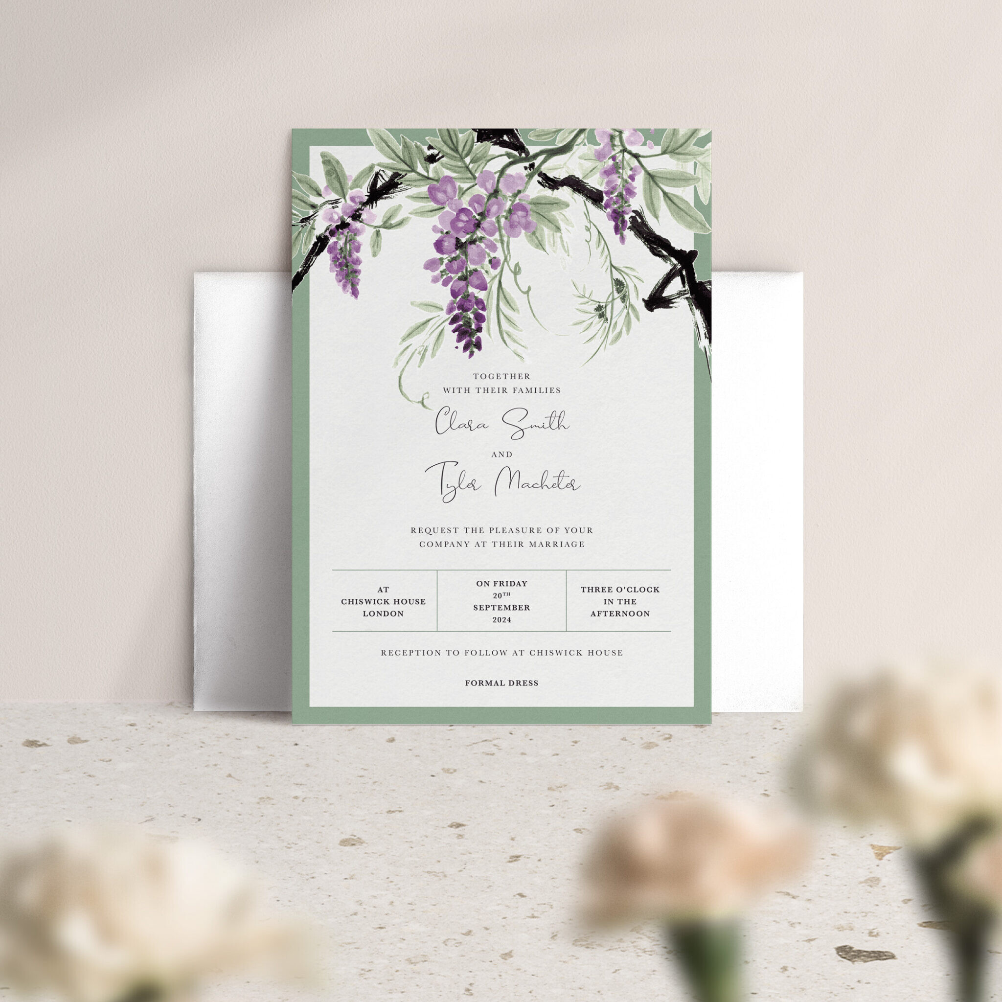 Wisteria Falls in Garden Green