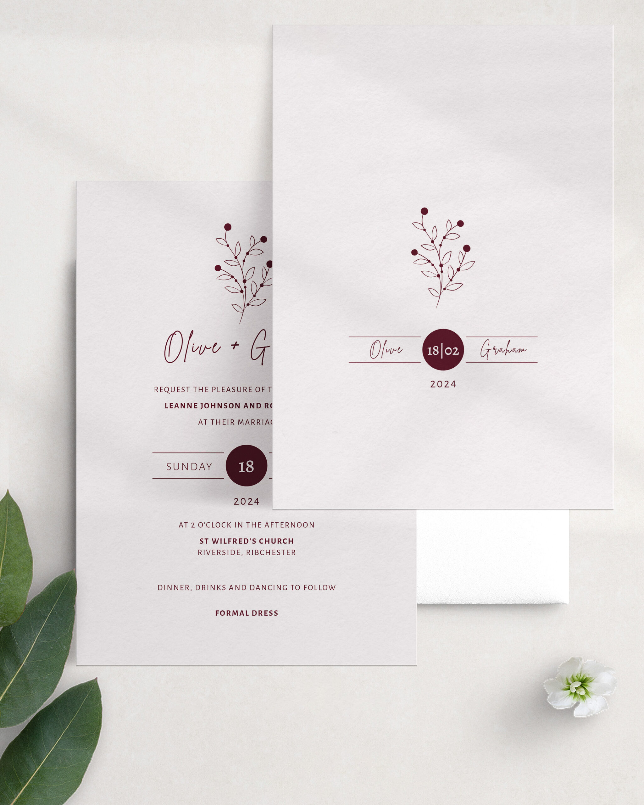 Berry Bloom in Autumn - Wedding Invitation