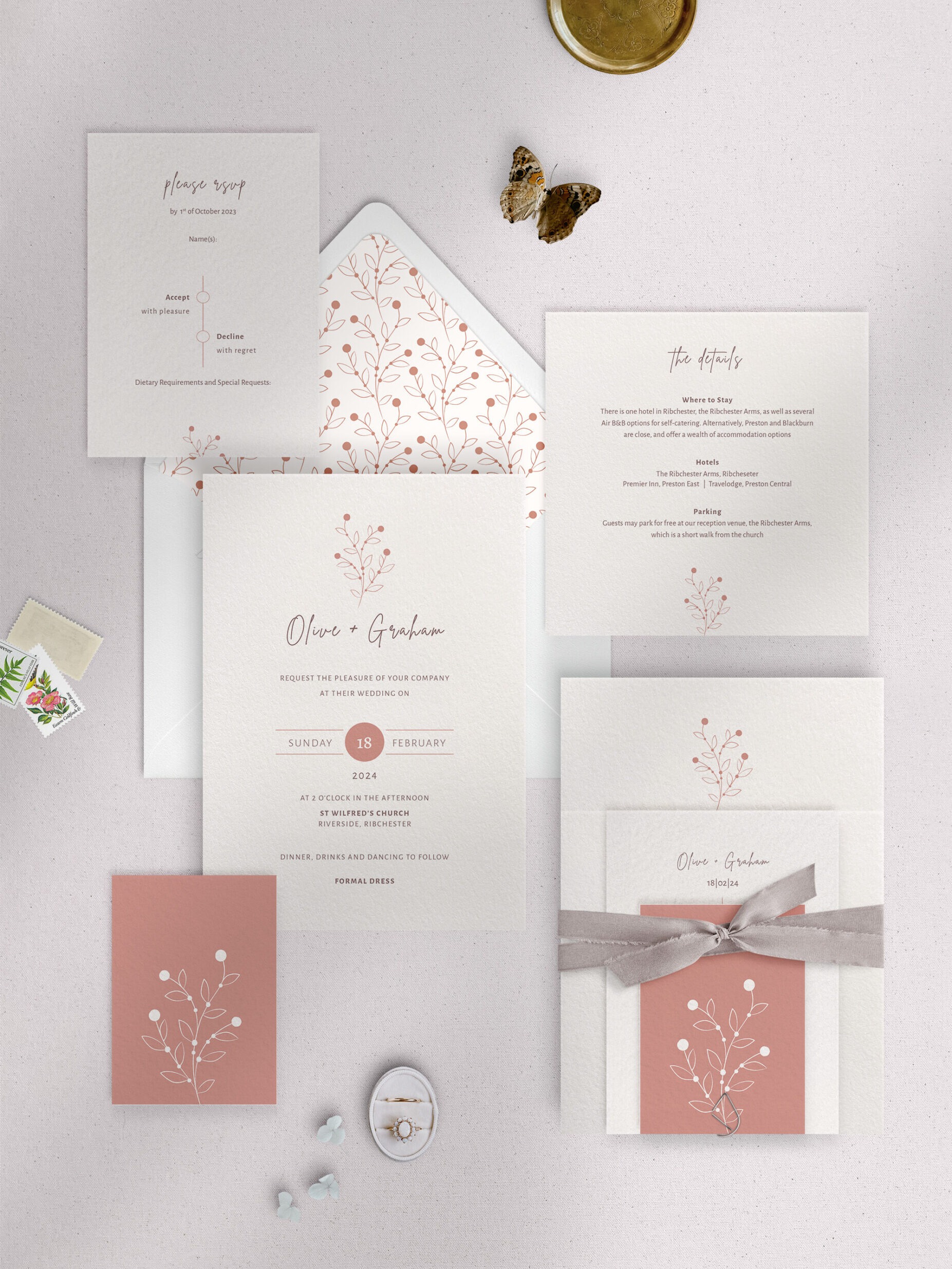 Berry Bloom - Summer - Wedding Invitation Suite