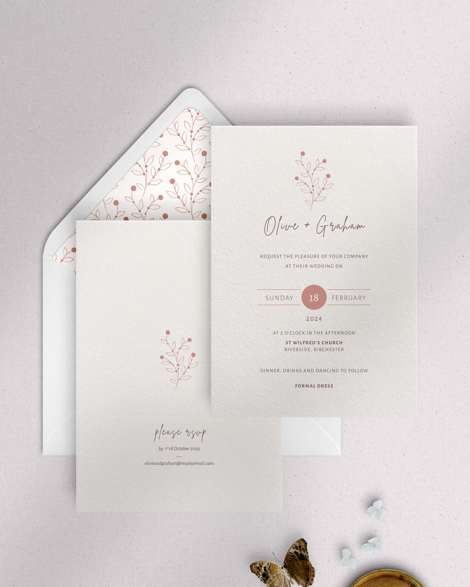 Berry Bloom - Summer - Wedding Invitation