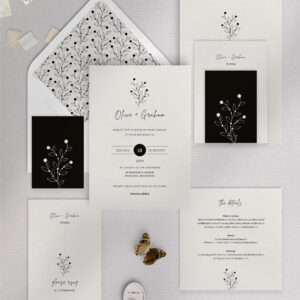 Berry Bloom - Winter - Wedding Invitation Suite