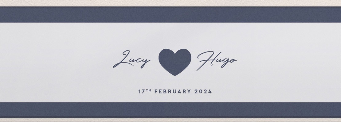 Modern Romance Bellyband in Smart Blue - Stripe Version