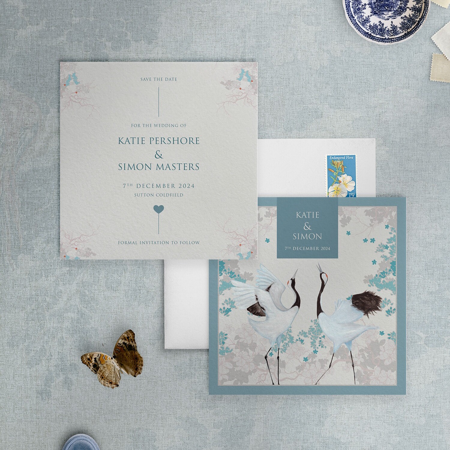 Courtship Dance - Save the Date Card - Square