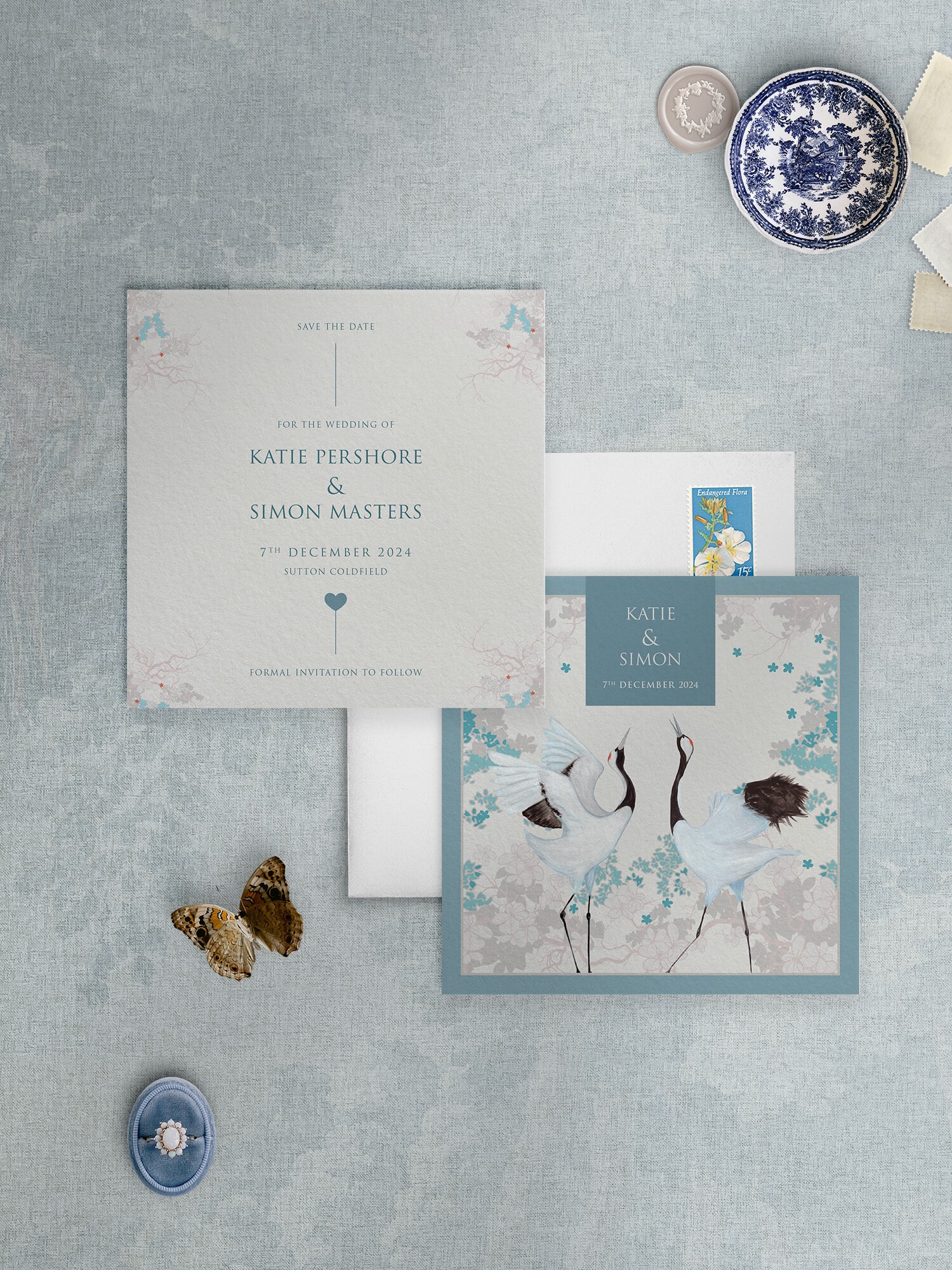 Courtship Dance - Save the Date Card - Square