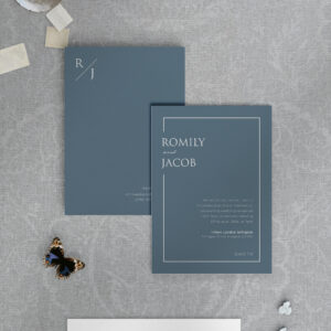 Love Story - Dusky Blue - Reception Invitation
