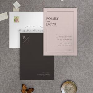Love Story - Dusky Pink - Reception Invitation