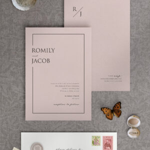Love Story - Dusky Pink - Wedding Invitation
