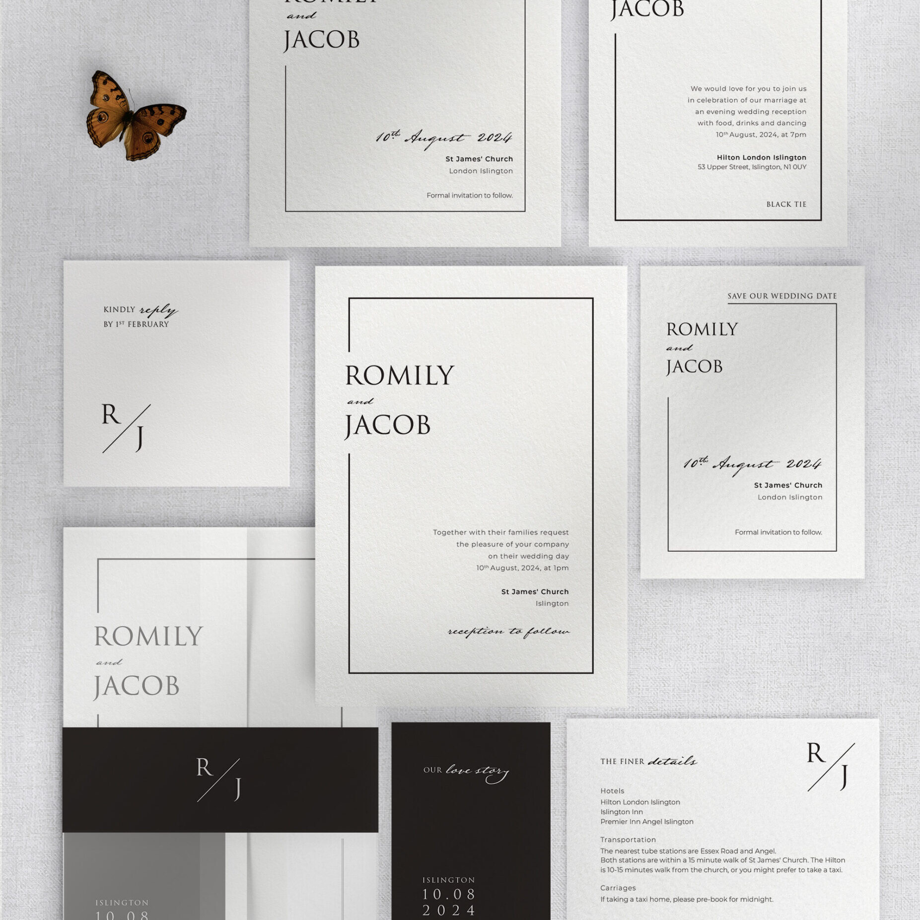 Love Story - Tuxedo - Stationery Collection