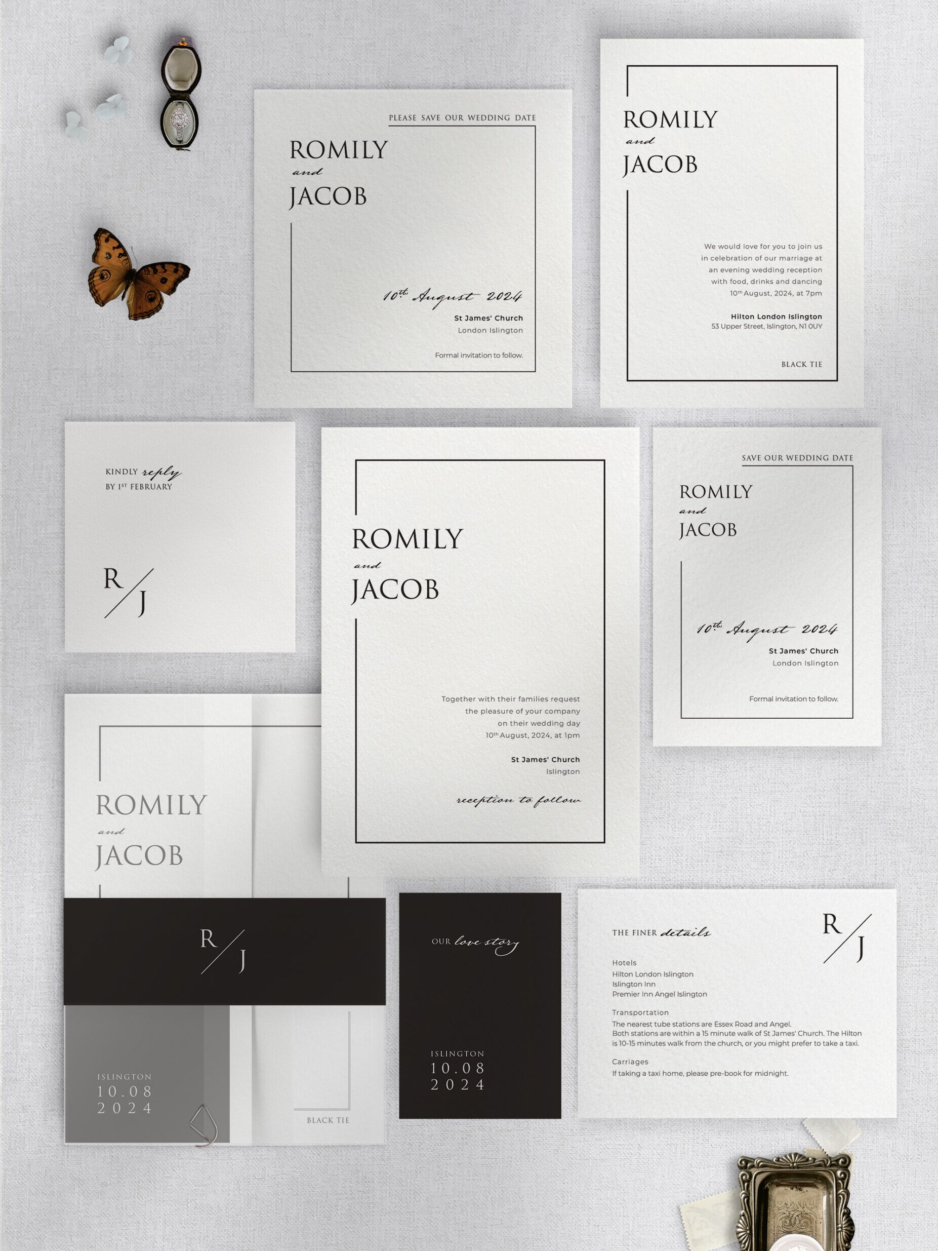 Love Story - Tuxedo - Stationery Collection