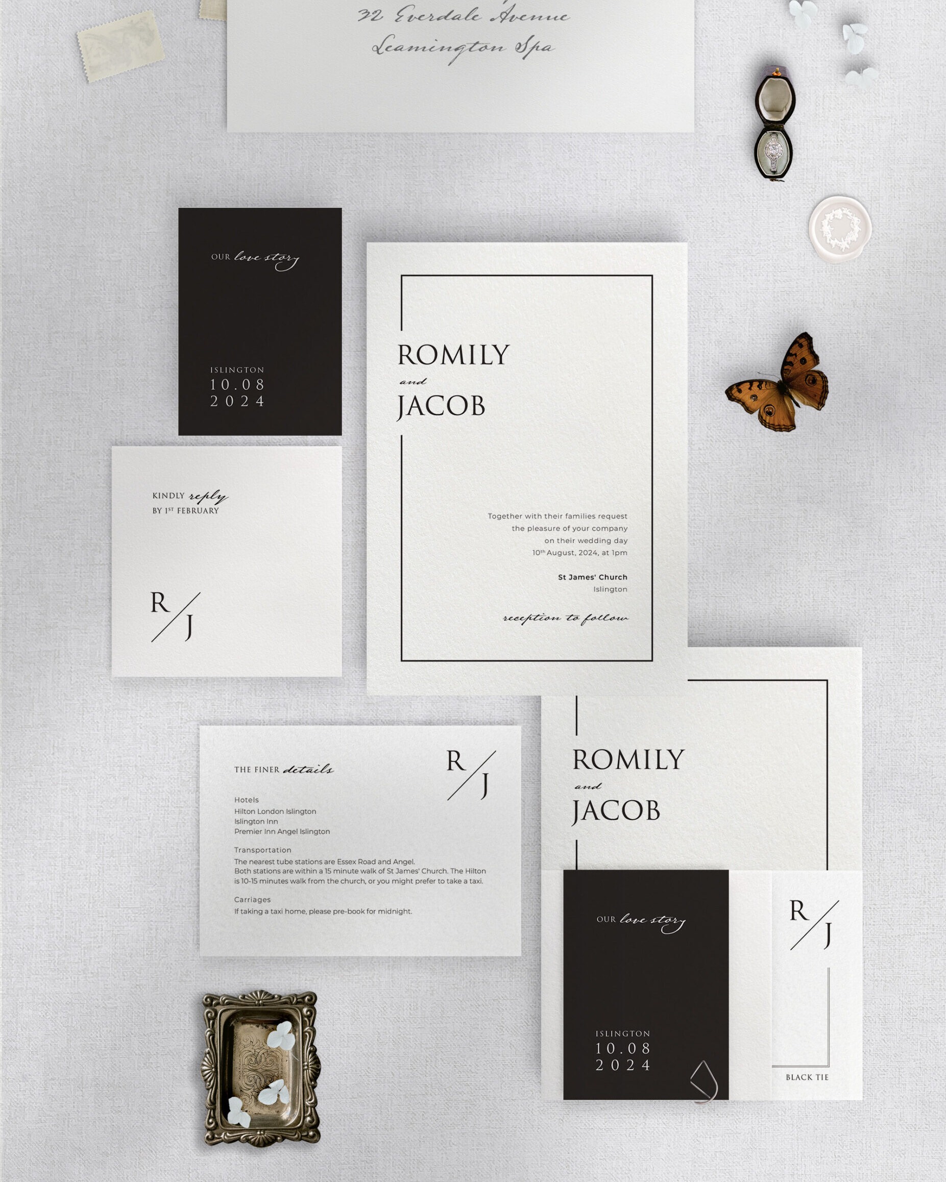 Love Story - Tuxedo - Wedding Invitation Suite