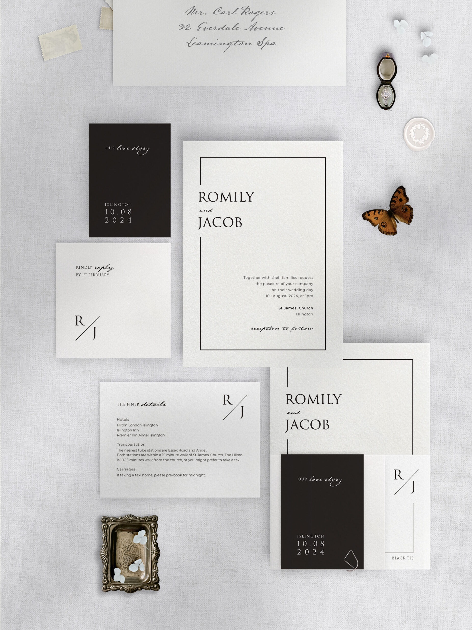 Love Story - Tuxedo - Wedding Invitation Suite