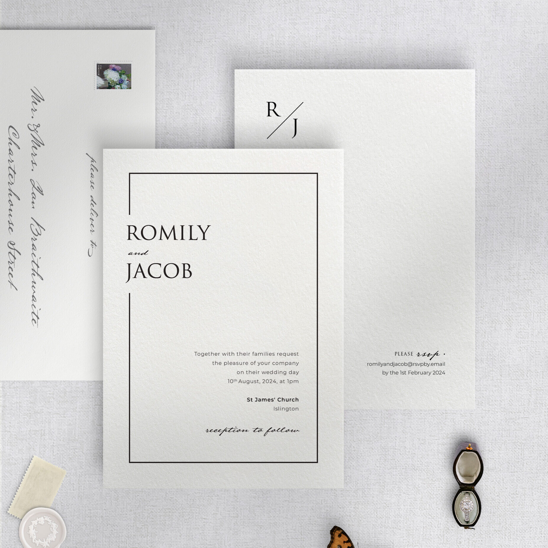 Love Story - Tuxedo - Wedding Invitation