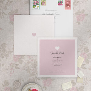 Modern Romance - Pretty Pink - Square Save Date