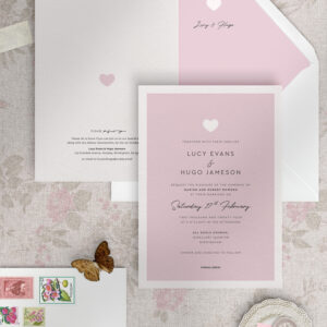 Modern Romance - Pretty Pink - Wedding Invitation