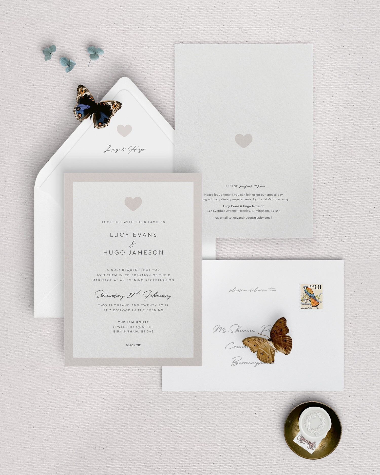 Modern Romance - Putty - Reception Invite Single