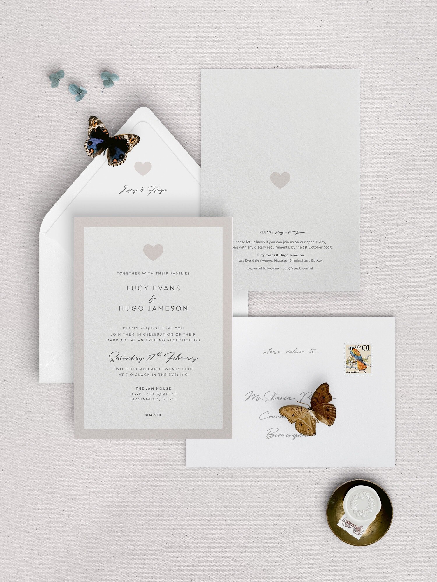 Modern Romance - Putty - Reception Invite Single